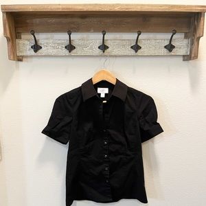 Black fitted blouse - Petite